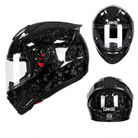 Casque intégral de moto en fibre de carbone homologué DOT, noir brillant, spoiler aérodynamique, visière anti-buée, coque résistante aux chocs, unisexe