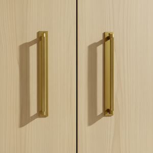 Poignée de tirage moderne de luxe Doorshine en laiton massif moleté de 6 à 10 pouces avec plaque de fixation pour armoires et placards - Product Image 3