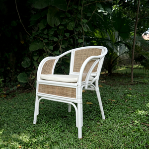 Silla de Comedor de Mimbre Natural de Diseño Tradicional para Jardín o Terraza, Venta al Por Mayor - Product Image 1