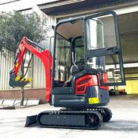 Mini-excavatrice sur chenilles diesel de haute qualité, 1,8 tonne, machine compacte de terrassement, pompe hydraulique pour moteur, certifiée CE, Chine