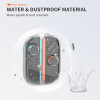 Étui transparent en cristal pour Nintendo Switch 2 Joy Pad Con, coque de protection magnétique avec étui de rangement pour cartes de jeu