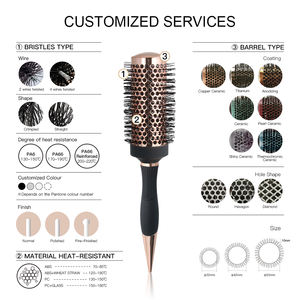 Cepillo de Pelo Rizado de Lujo con Recubrimiento Electrolítico, Resistente al Calor, Calidad de Salón con Cerdas Resistentes a Altas Temperaturas - Product Image 2