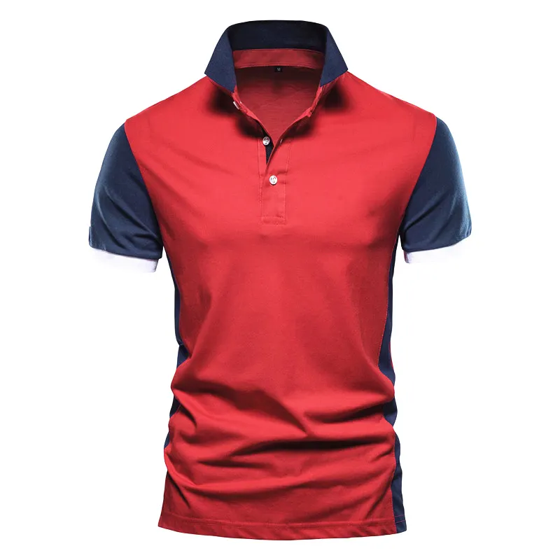 Grosir Kualitas Tinggi Polo Golf Kaos 100% Cotton Polo Homme De Marque T-shirt Pria Lengan Pendek Polo Uni En Coton