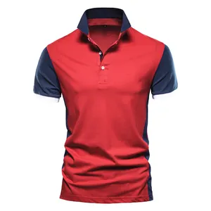 Groothandel Hoge Kwaliteit Polo Golf T-shirts 100% Katoen Polo Homme De Marque T-shirt Man Korte Mouw Polo Uni En coton