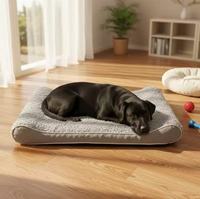 Luxueux lit orthopédique pour chien mousse à mémoire de forme grande taille XL lavable couverture amovible oreiller soutien Rectangle classique pour animaux de compagnie âgés