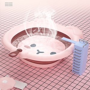 PRODIGY BW002 <span class=keywords><strong>Baignoire</strong></span> <span class=keywords><strong>pliable</strong></span> en plastique pour bébé avec motif de dessin animé pour le bain à la maison et en <span class=keywords><strong>voyage</strong></span>, articles ménagers - Product Image 4