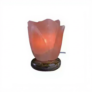 Best Quality Pink Himalayan Salt Lamp <b>Inspired</b> <b>by</b> Lotus Flower Design Home Decoration Available at Wholesale Price - Product Image 1