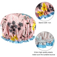 Bonnets de douche réutilisables imperméables à l'eau de double couche de tissu de satin de haute qualité pour se baigner