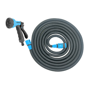 สายยางรดน้ำแบบขยายได้ FIXTEC น้ำหนักเบา พร้อมข้อต่อขนาด 1/2''-3/4'' สำหรับรดน้ำต้นไม้/สวน/ล้างรถ สายยางรดน้ำแบบเกลียว - Product Image 5