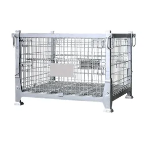 Nhiệm Vụ Nặng Nề Có Thể Gập Lại Ráp Dây Container Bền Móc Áo <span class=keywords><strong>Pallet</strong></span> Cho Dễ Dàng Lưu Trữ Giao Thông Vận Tải Công Nghiệp Sử Dụng - Product Image 1