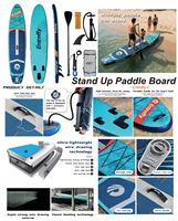 Planche de SUP Tri-fin 350cm 11.6ft avec configuration 3 ailerons, pour l'océan, OEM ODM, logo personnalisé, de Chine, Lumark