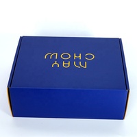 Caja de correo corrugado de joyería personalizada de lujo con logotipo de lámina de oro e impresión offset completa dentro y fuera