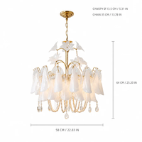 Lustre de style Murano artisanal pour salon/chambre