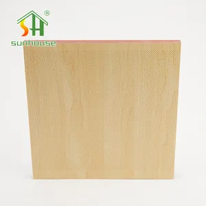 عينات مجانية ألواح حائط من Sunhouse مانعة للصوت ألواح صوتية خشبية مثقبة مانعة للرطوبة
