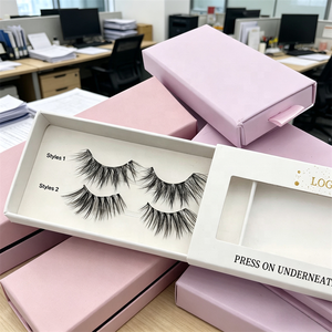 3D Effect Natural False <strong>Eyelashes</strong> Daily Wear Press on Multipack Lightweight Full Strip Lashes Pre-Glued <strong>Half</strong> <strong>Eyelash</strong> - Product Image 6