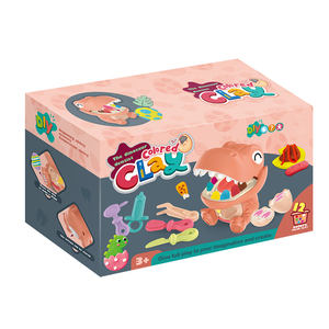 ชุดของเล่นดินน้ำมันสีสันสดใส ชุดทำฟันไดโนเสาร์ DIY เครื่องปั้นดินน้ำมัน ของเล่นเสริมพัฒนาการสำหรับเด็ก - Product Image 3