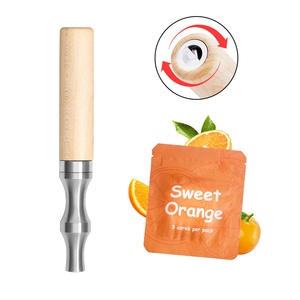 Stainless Steel Tobacco Anxiety Cigarette 528 Hz Bronchial Clear Mini Pocket Stick Essential Oil Pen <b>Diffuser</b> Inhaler Necklace - Product Image 1