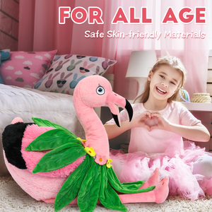 Flamingo de Peluche Rosa de 60cm al por Mayor con Falda de Césped, Decoración Temática de Playa Tropical <span class=keywords><strong>para</strong></span> Vacaciones de Verano, Piscina y Casa de Playa - Product Image 2