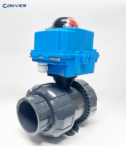 Chất lượng cao điện uPVC bóng van với đôi Công Đoàn chủ đề thiết bị truyền động cho nước OEM - Product Image 3