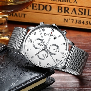 Orologio <span class=keywords><strong>da</strong></span> <span class=keywords><strong>Polso</strong></span> al Quarzo CRNAIRA di Lusso, Nuovo Modello Semplice ed Elegante, Impermeabile in Acciaio Inossidabile per <span class=keywords><strong>Uomo</strong></span> - Product Image 6