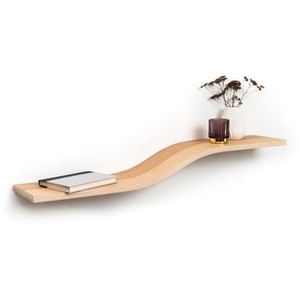 Meubles modernes en bois faits à la main Étagère simple en chêne Étagère murale flottante Étagère à livres géométrique pour le salon et la <span class=keywords><strong>salle</strong></span> <span class=keywords><strong>de</strong></span> <span class=keywords><strong>bain</strong></span> - Product Image 1