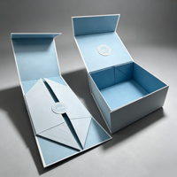 Boîte cadeau rigide pliable magnétique à plat, boîte à rabat personnalisable avec logo pour emballage de cosmétiques et cadeaux de mariage