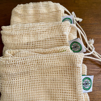 Sac en filet de coton biologique naturel pour emballage de savon, avec cordon de serrage, logo personnalisé imprimé, pochette pour cosmétiques et maquillage