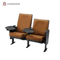 Chaise d'auditorium LEADCOM LS-13601NC avec siège rabattable et tablette d'écriture en bois pliable pour salle de conférence scolaire, théâtre, église
