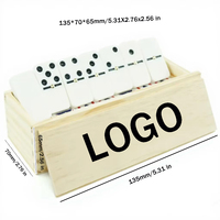 Jeu de dominos double six personnalisé en usine, Boîte en bois de dominos populaire Republican Dominoina, Jeu de table professionnel
