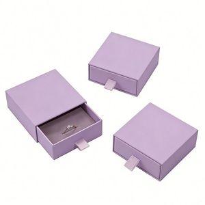 Custom Luxury Recycled Materials Jewelry Packaging <b>Gift</b> Boxdrawer <b>Box</b> Custom Logo for Rings and Bracelets - Product Image 5