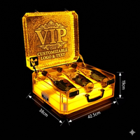 Bar KTV Exclusif Lumineux As de Pique LED Bouteille Affichage 3 Bouteilles dans un Luxe pour Champagne Valise pour Night Club VIP