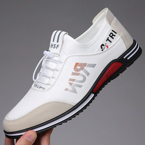 All-season Men Business <strong>Waterproof</strong> Wrinkle-resistant Microfiber Upper Gradient "RUN" Large Letter Print on Side Casual <strong>Trainers</strong> - Product Image 1