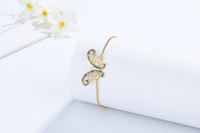 Couleur Creuser Papillon Gemme Fine Diamant Bracelet Charmes En Gros Pierres Naturelles Pour Bracelets