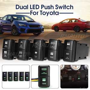 Barre lumineuse LED 12V à double faisceau pour feux de brouillard, de conduite, de toit, de travail et de recul avec interrupteur à bouton-poussoir pour Toyota Prado Hilux Landcruiser RAV4 HIACE - Product Image 1