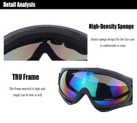 Pour les lunettes de cyclisme X400 |   Lunettes de sport coupe-vent avec monture en TPU et verres en PC, design à monture intégrale avec sangle réglable pour le cyclisme et les activités de plein air