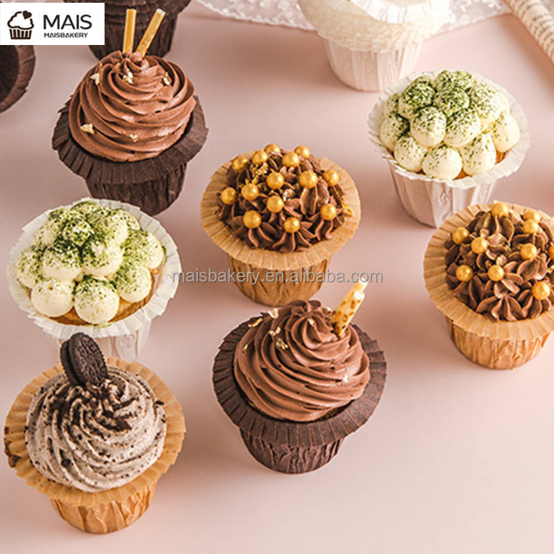 90pcs Disposable Thick Paper Cupcake Cases Baking Cups