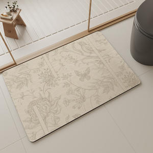 Nouveau tapis de salle de bain absorbant à séchage rapide, antidérapant, imprimé, en mousse, rectangulaire, lavable en machine, pour salon, chambre et salle de bain - Product Image 4