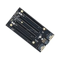 Carte d'extension industrielle PCIe 4.0 X16 4x4 à largeur unique avec 4 emplacements Riser Backplane SlimSAS SFF-8654 pour ordinateur industriel – En stock