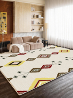 Tapis moelleux de style marocain imprimé en 3D de haute qualité, lavable, pour chambre à coucher, salle à manger, chambre d'hôtel