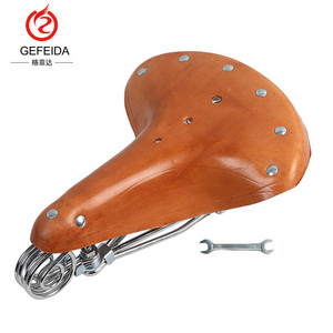 Passion ebike — <span class=keywords><strong>selle</strong></span> <span class=keywords><strong>de</strong></span> vélo <span class=keywords><strong>Vintage</strong></span>, en <span class=keywords><strong>cuir</strong></span>, confortable, <span class=keywords><strong>de</strong></span> haute qualité, Suspension <span class=keywords><strong>de</strong></span> printemps, fabricant, marron, 2020 - Product Image 2