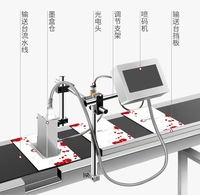 Continue automatische transportbandprinter geïntegreerde batchcodeermachine voor kleine flessen, kaarten en zakken