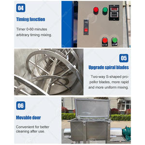 Mélangeur à double ruban ORME mélangeur de poudre de charbon de bois organique 1000kg - Product Image 4