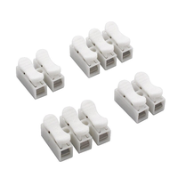 Connecteur de fil à vis bornier à ressort, 5 pièces, CH2 CH3 2/3 positions, connexion rapide pour lampes à LED
