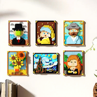 Peintures Célèbres Blocs de Construction Micro ABS 20 Pièces Mosaïque Pixel Artistique Jouet Éducatif DIY Cadeau pour Enfants de 8 Ans et Plus