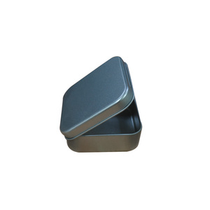 Có thể tái chế hình chữ nhật hộp thiếc lật đầu bản lề nắp cho ổ đĩa USB trà thẻ tai nghe <span class=keywords><strong>mini</strong></span>-Tùy chỉnh màu Đen/bạc Quà Tặng - Product Image 3