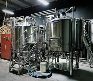 10 BBL đầy đủ hạt bia không gỉ thiết bị sản xuất bia để bán