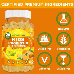 Complément alimentaire en gommes pour enfants, probiotiques, multivitamines, superaliments verts, personnalisable, marque privée OEM, plus de 20 minéraux, vitamines B/C/D/E (60 - Product Image 3