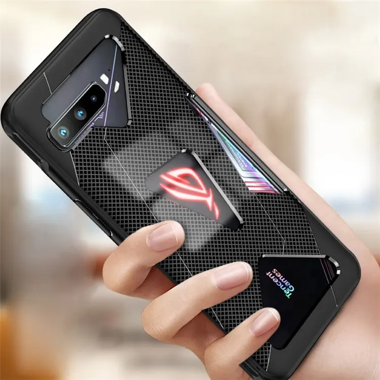 New arrivals creative cool fashion soft TPU mesh heat dissipation game mobile phone back cover case for Asus ROG Phone 3