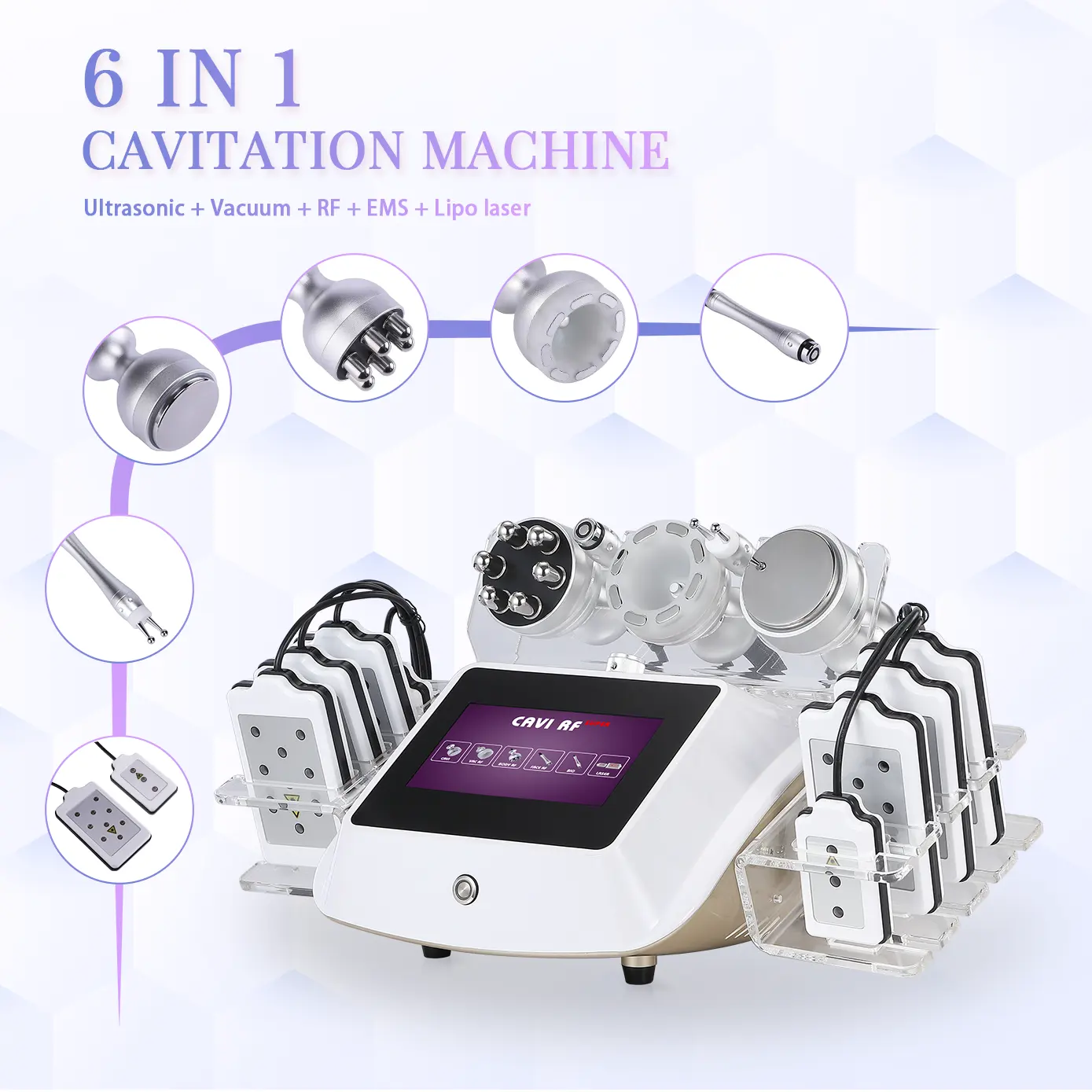 Lipo — machine amincissante par liposuccion laser 6 en 1, appareil ultrasonique à haute fréquence corporelle, de graisse, tendance, 2020