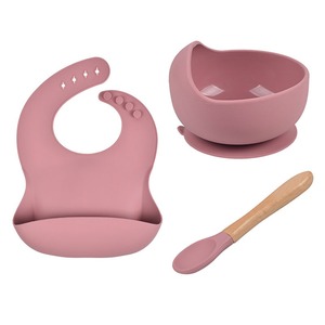 Eco-Friendly Food Grade <b>Silicone</b> <b>Baby</b> Dinner <b>Set</b> | Bib + Bowl + Spoon <b>Set</b> Dishwasher Safe & Non-Toxic - Product Image 2